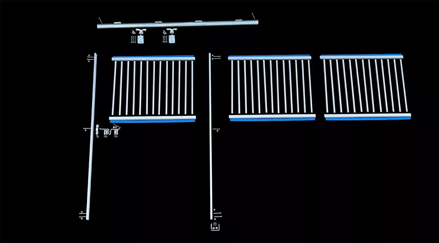 12' Aluminum Super Duty Horse Stall Front Package