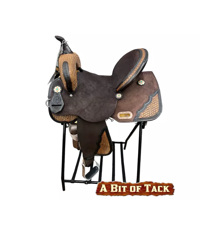 14.5" Circle Y Dawson Barrel Saddle - Wide Fit