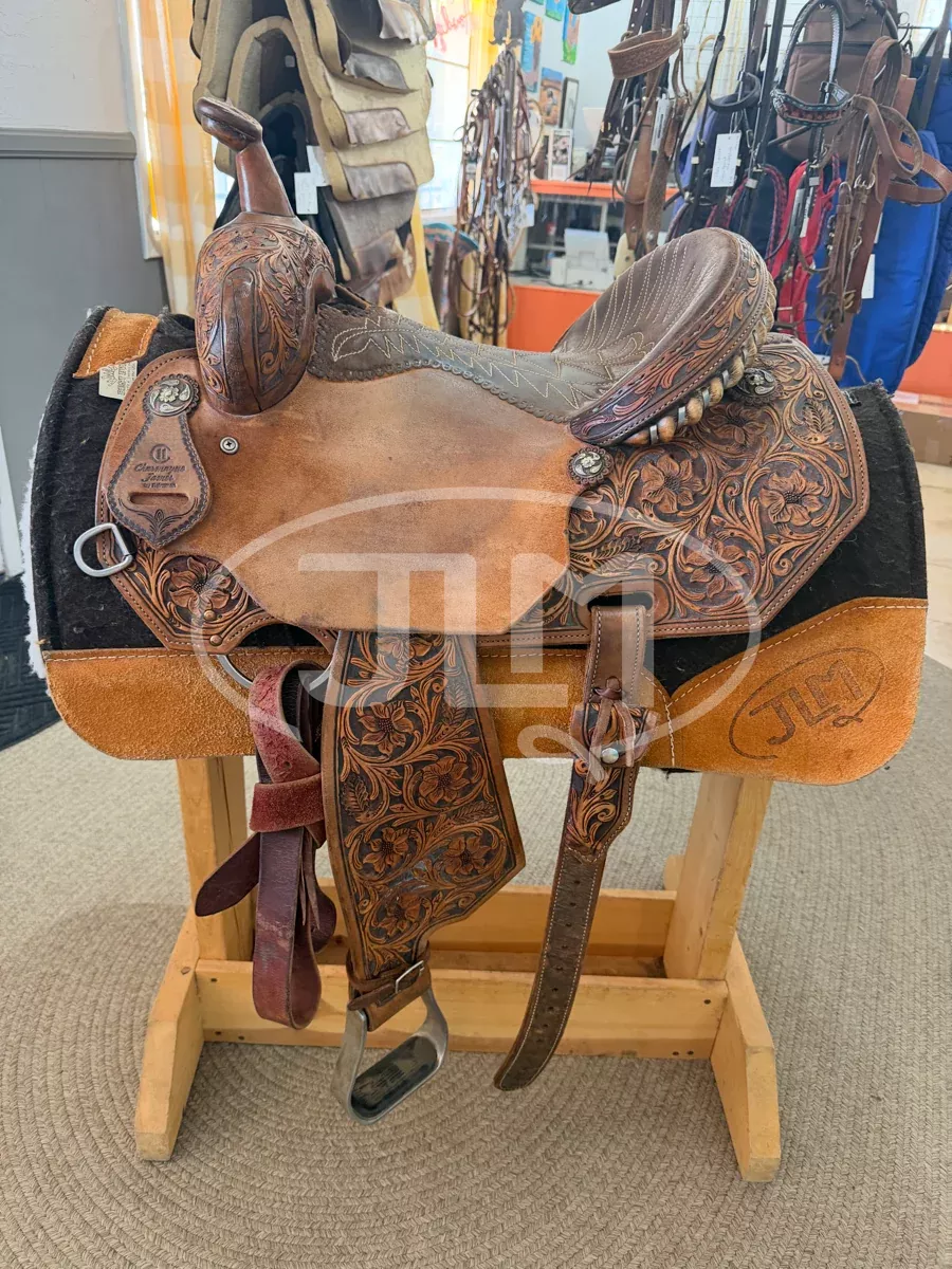 14.5" Reinsman Charmayne James C11 Barrel Saddle
