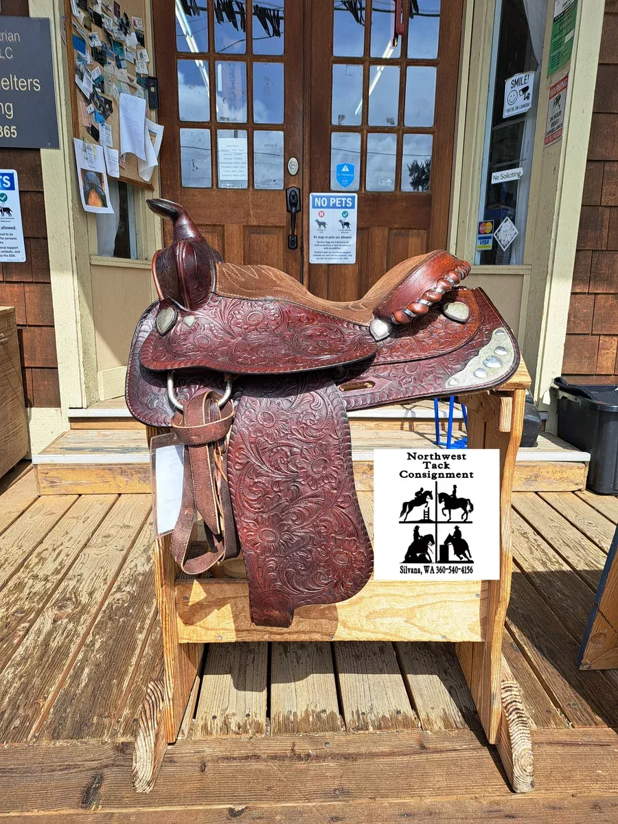 15.5" Vintage Hereford Tex Tan Western Saddle