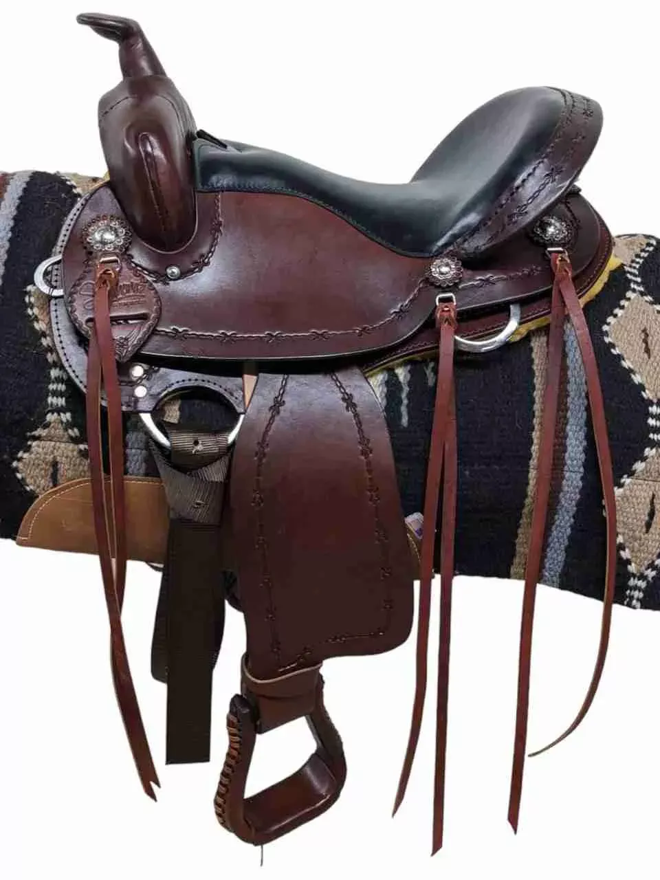 15″ New Scott Thomas Western Hermann Oak Leather Saddle 1-1155