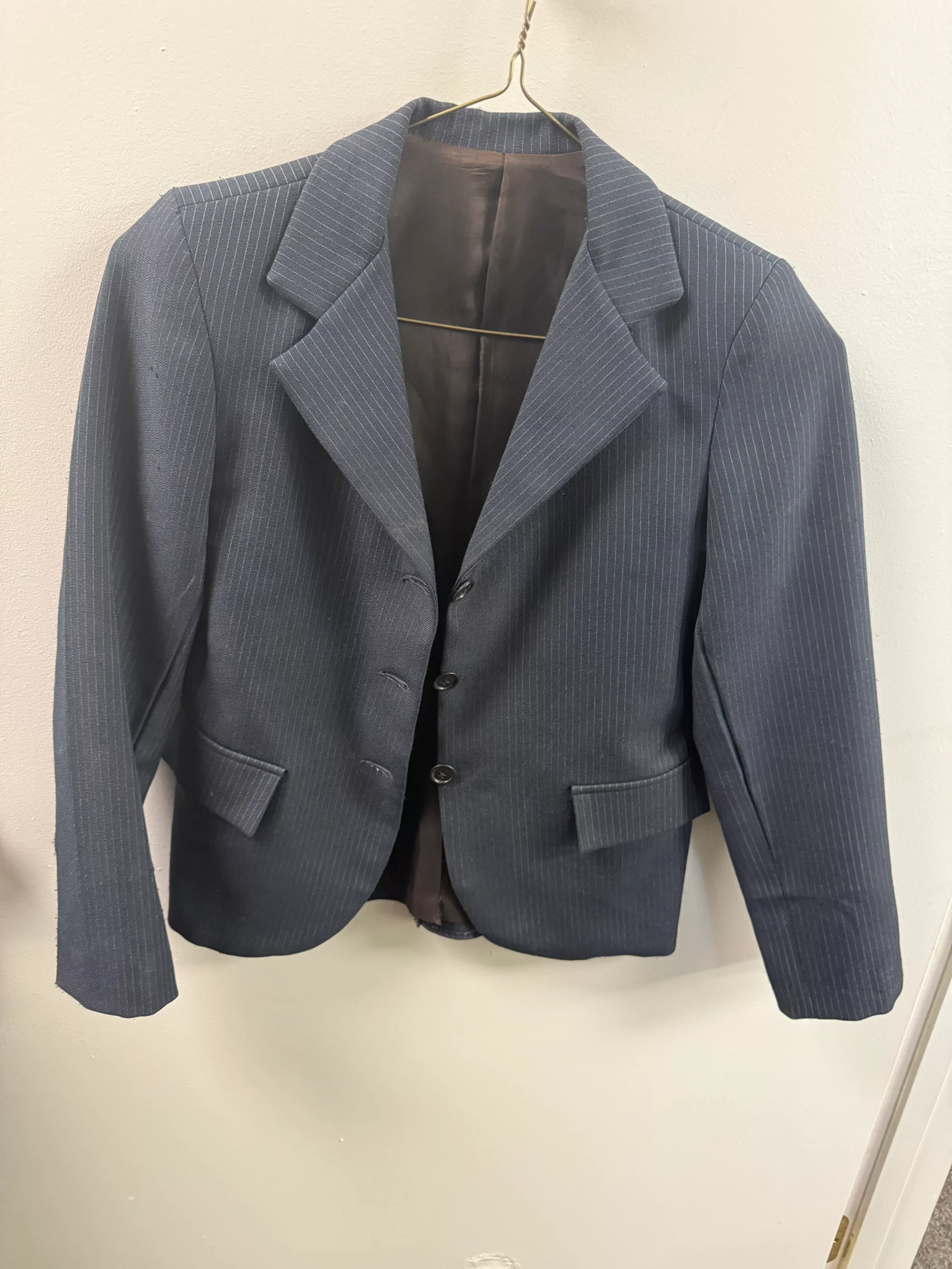 16 Child Hunt Show Coat Navy pin stripe