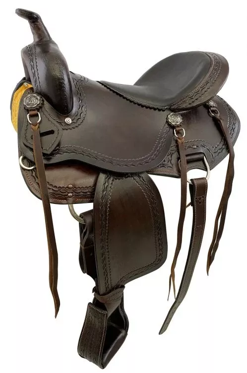 16" Dark Oil Leather Trail Saddle