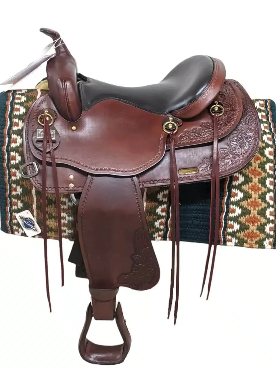16″ New Big Horn Draft Tree Western Trail Saddle