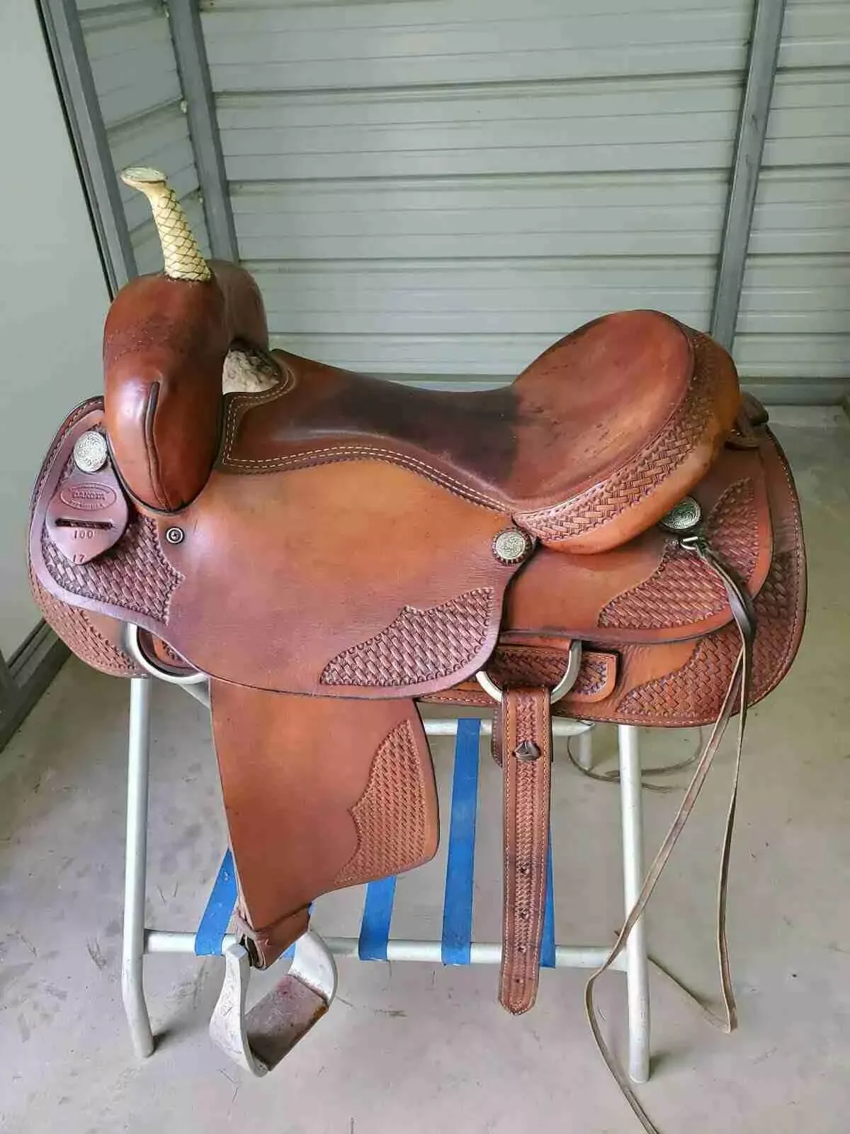 17” Brown Dakota Cutting saddle Model # 100