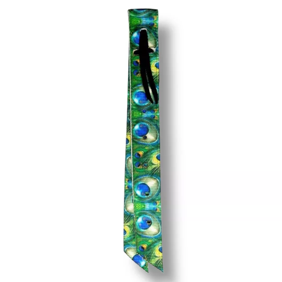 18" x 1.75" PREMIUM QUALITY PEACOCK PRINT OFF BILLET