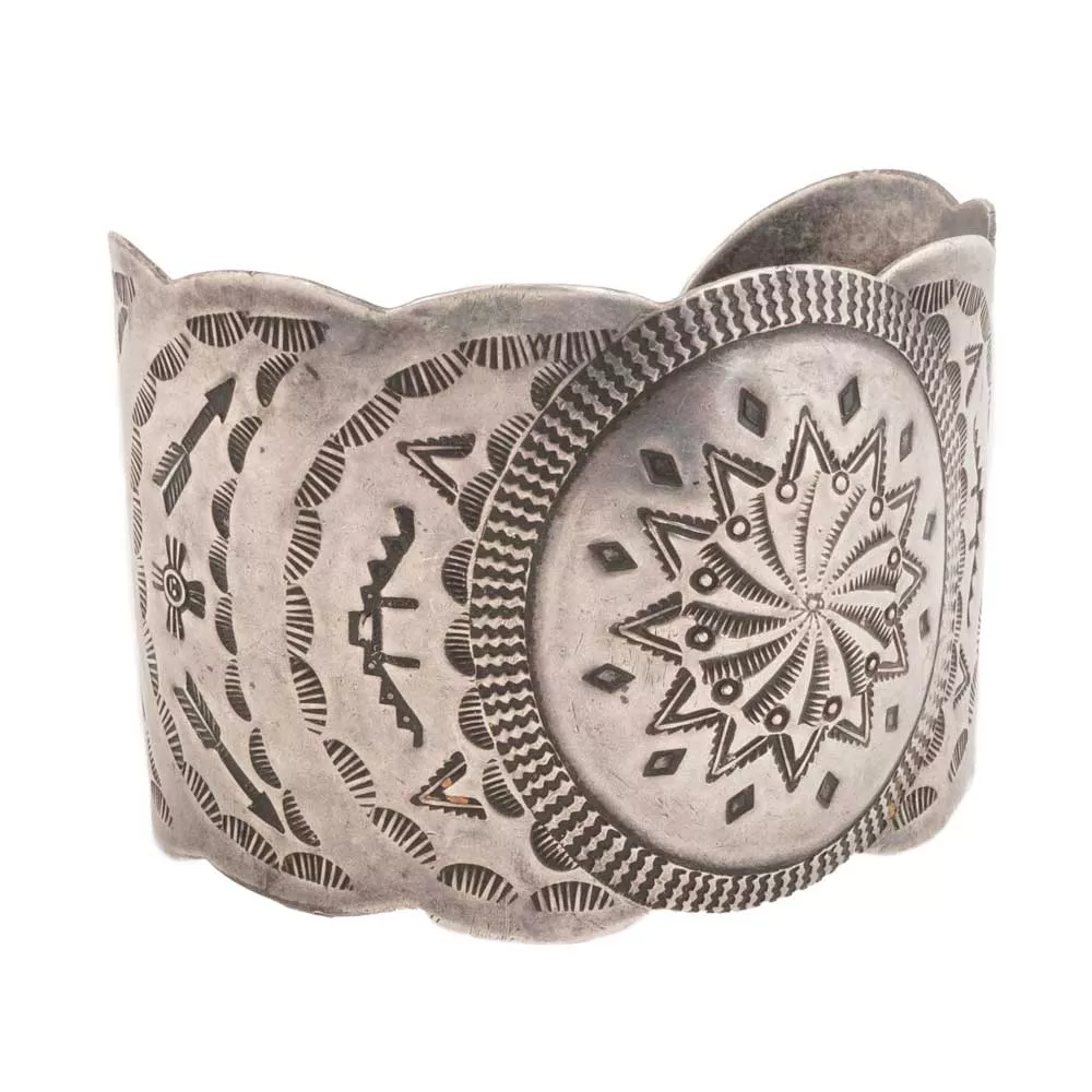 1920 Harvey Silver Stamped Cuff