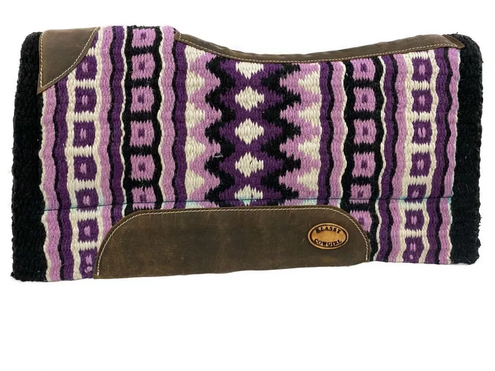 28x30 BARRELSTYLE PURPLE COLORED MEMORY FELT BOTTOM SADDLE PAD