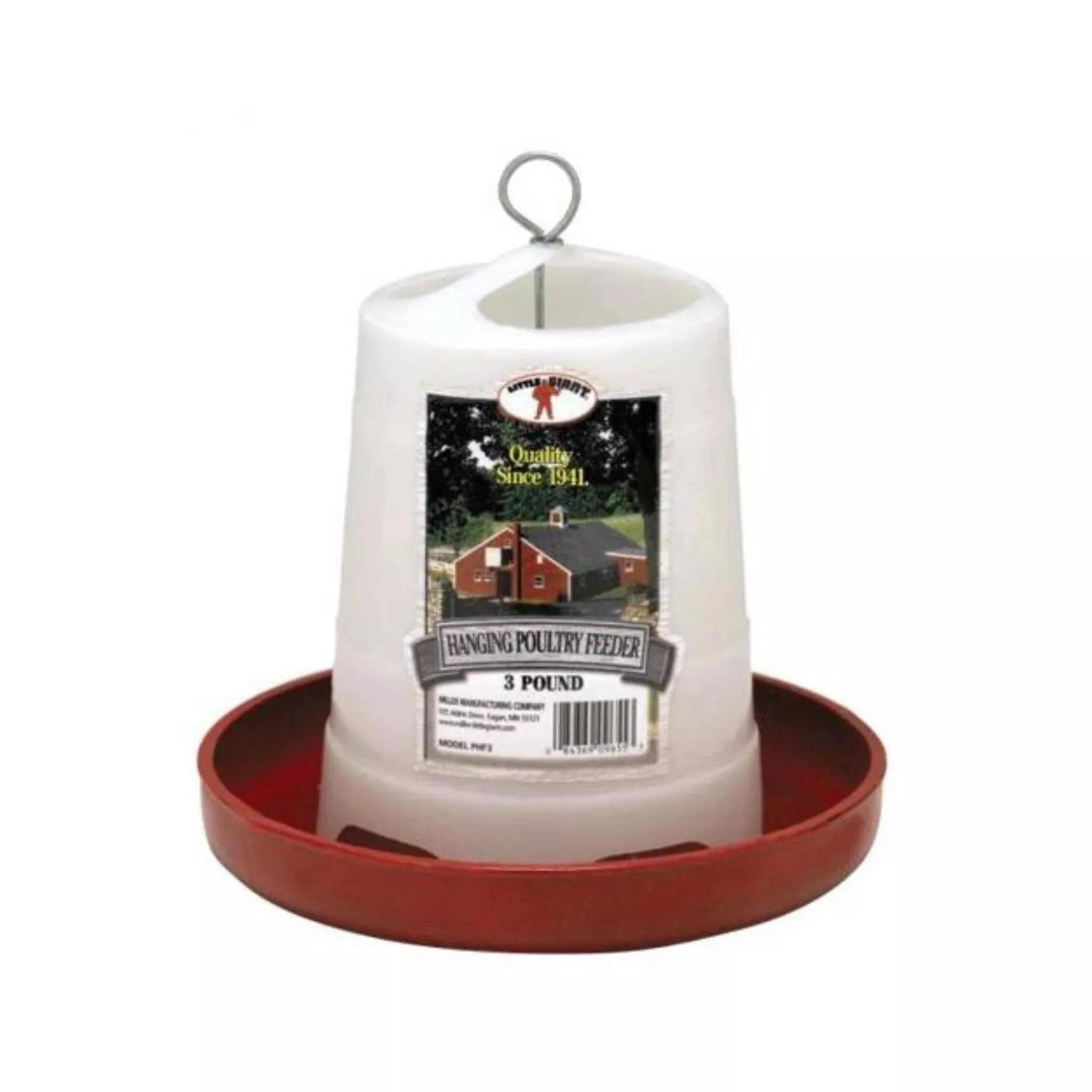 3 Pound Hanging Poultry Plastic Feeder