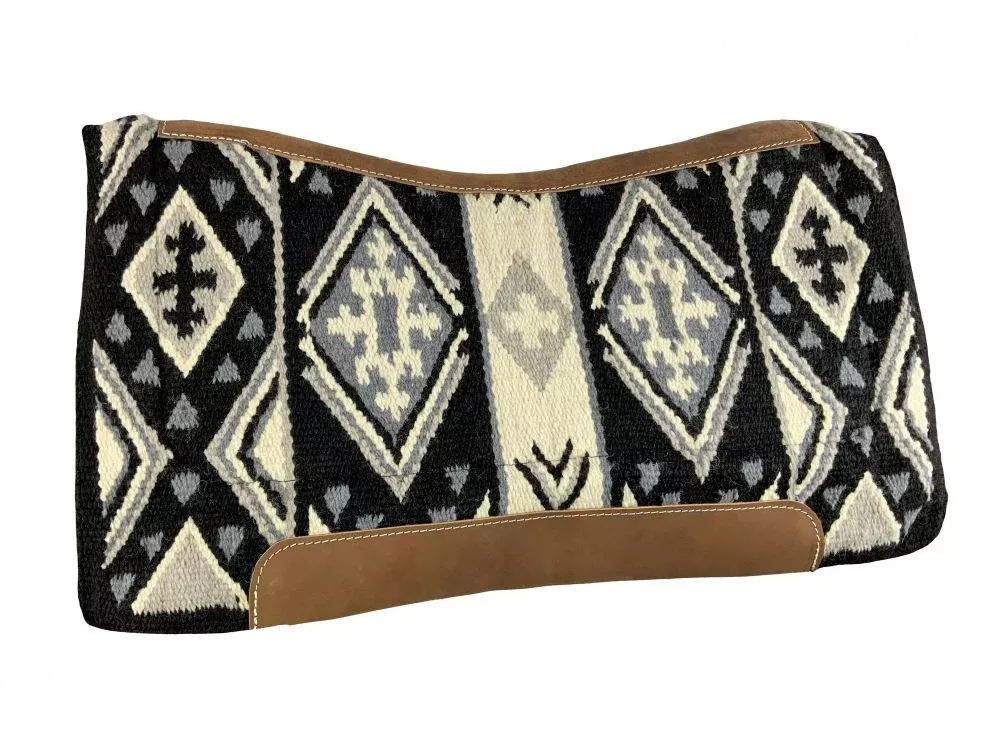 34" X 36" GRAY AND CREAM-COLORED MEMORY FELT BOTTOM SADDLE PAD