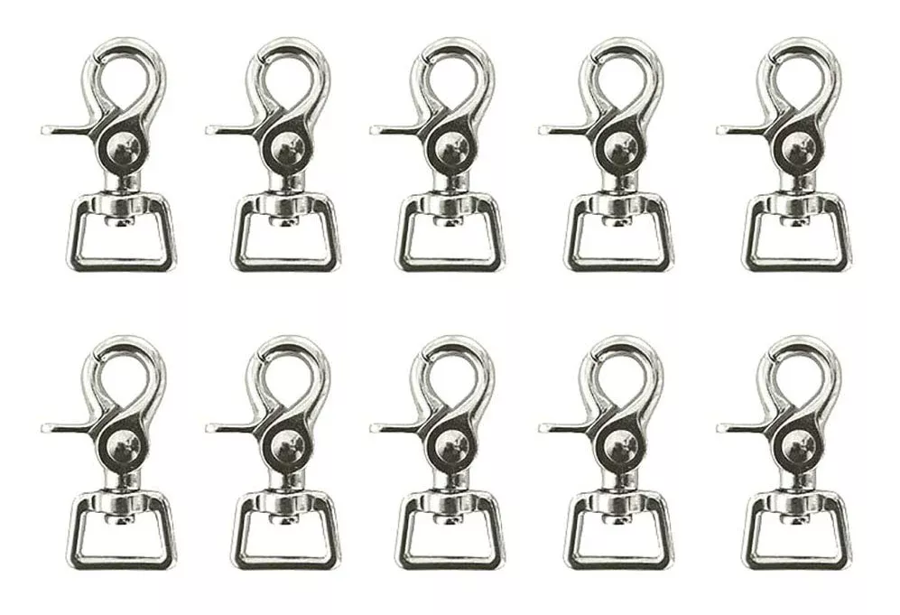 5/8" x 2-3/8" Nickel Plated Swivel Square Eye Trigger Snaps 40352