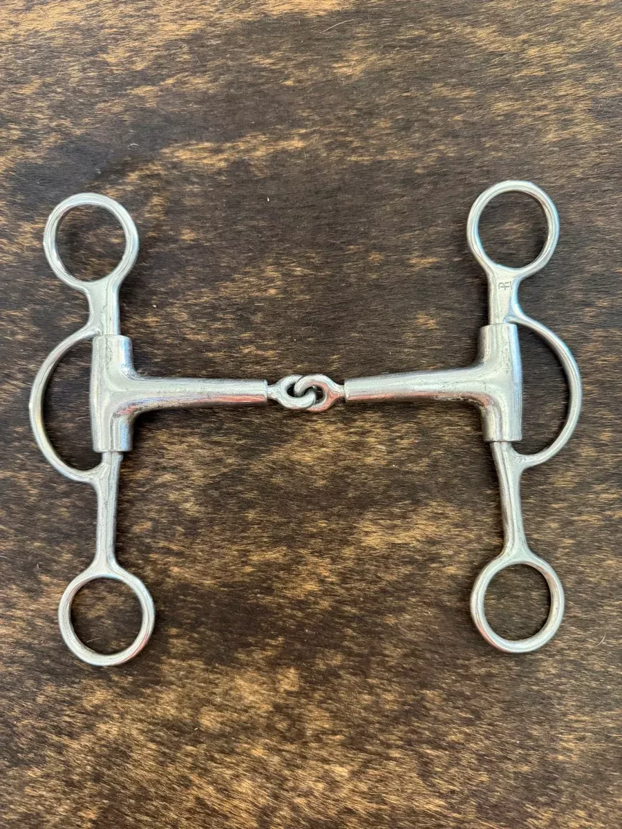 5 inch Robart Pinchless Short Shank Training Snaffle Stainless Steel Bit Copper InlaysB1354