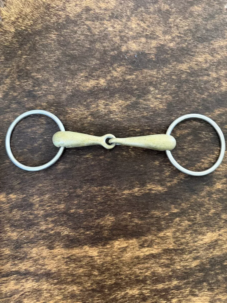 5 inch Sweet Copper Mouth Loose Ring Snaffle Horse BitB1288