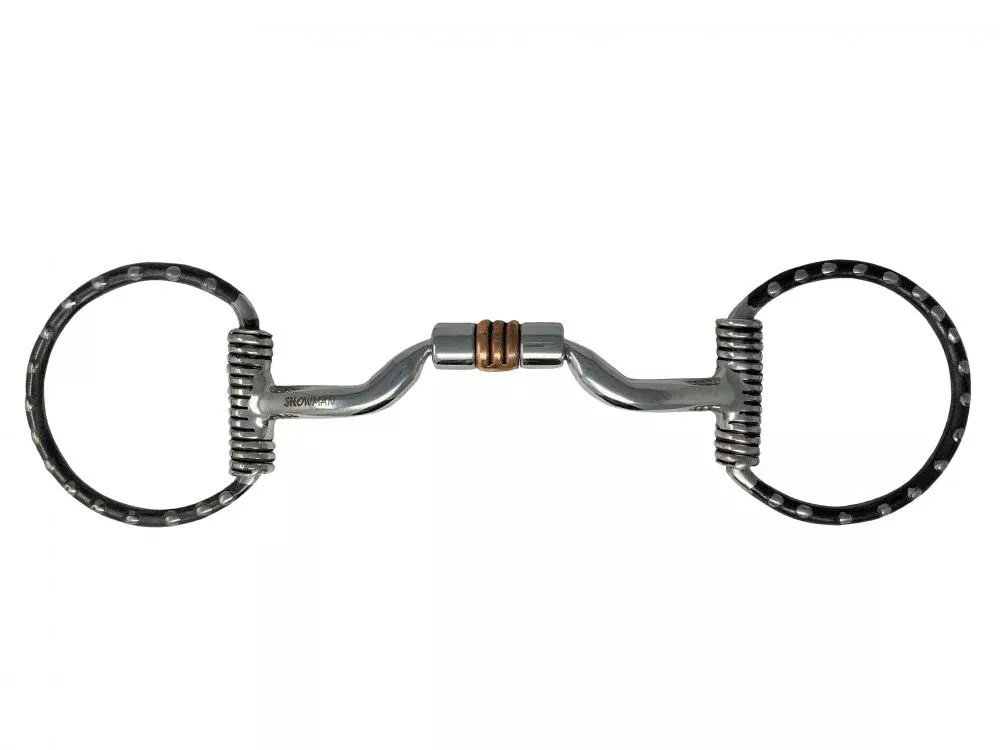 5" Stainless Steel D-Ring Low Port bit with Copper Roller Center