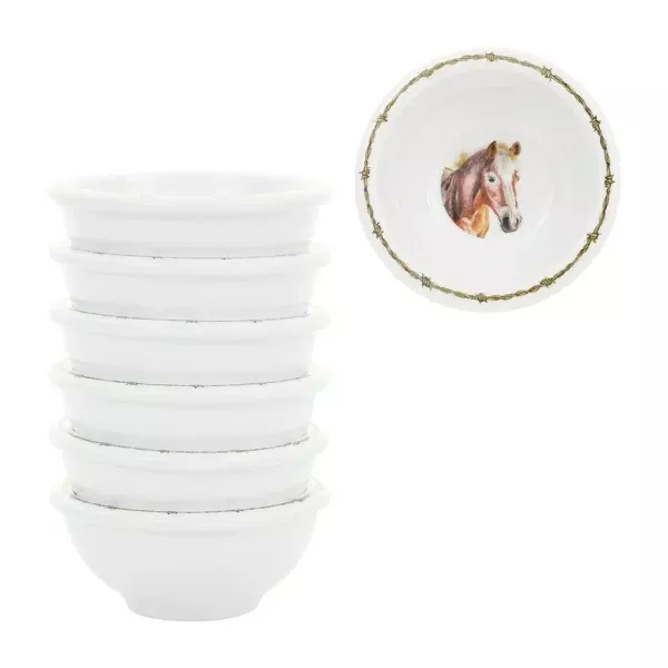 6-Piece Horse 3 3/8" Mini Bowl