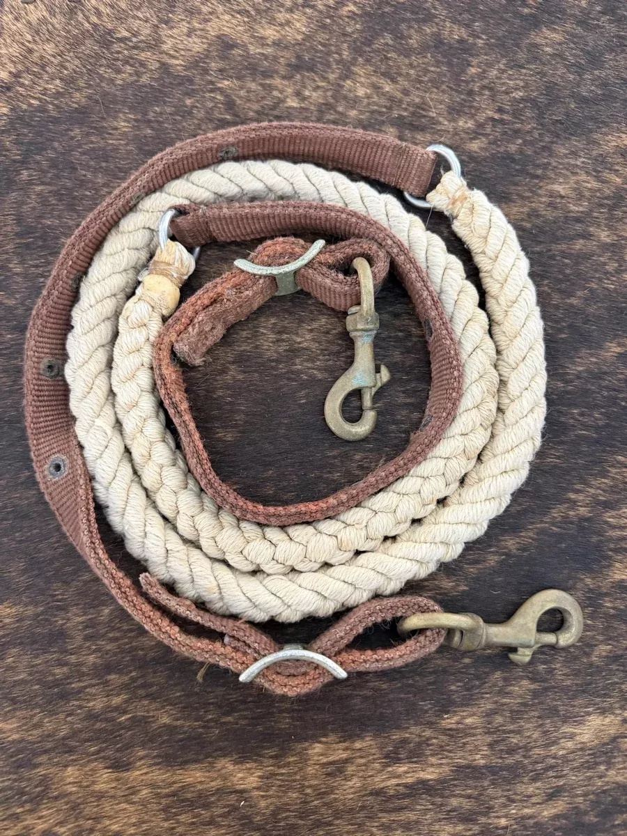 7 ft. Braided Cotton Roping Reins RN1220