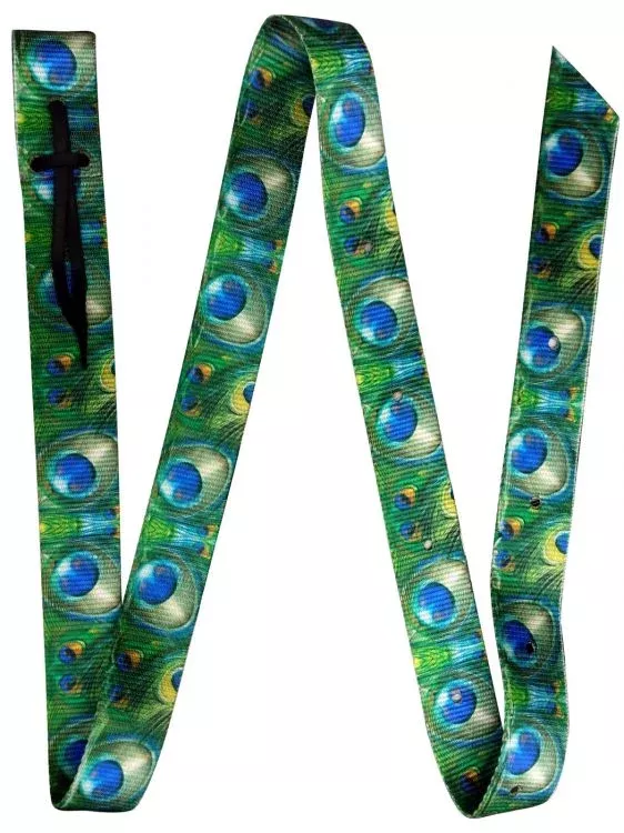 72" x 1.75" PREMIUM QUALITY PEACOCK PRINT NYLON TIE STRAP