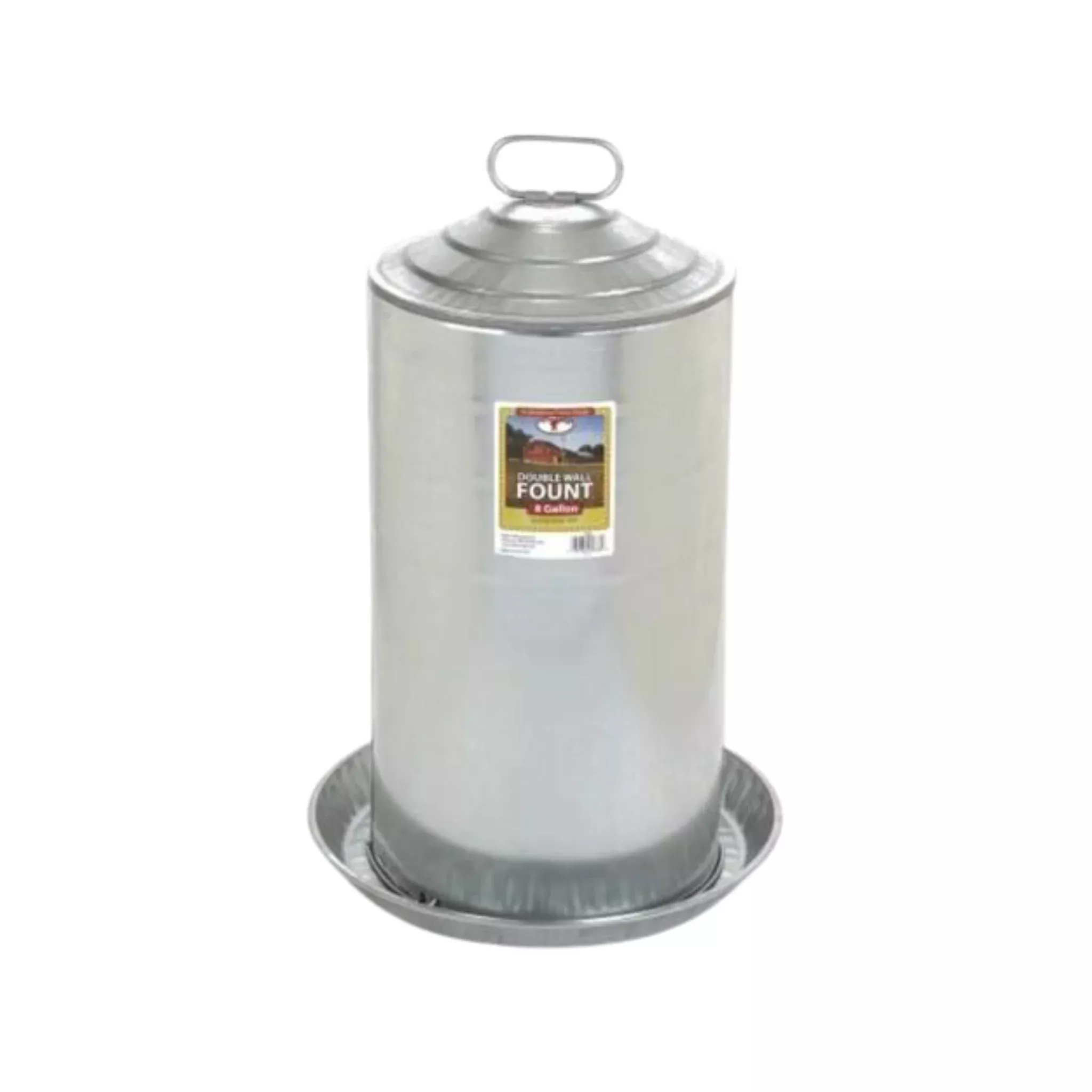 8 Gallon Double Wall Poultry Fountain Waterer