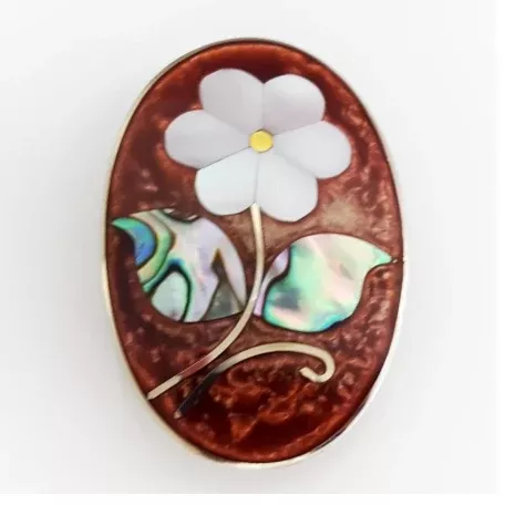 Abalone & Mother of Pearl Pin Brooch
