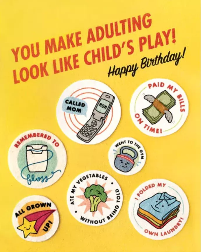 Adulting Birthday card