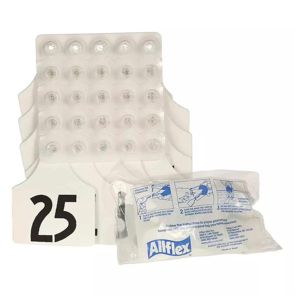 All Flex Maxi Female Tags, White, #1-25