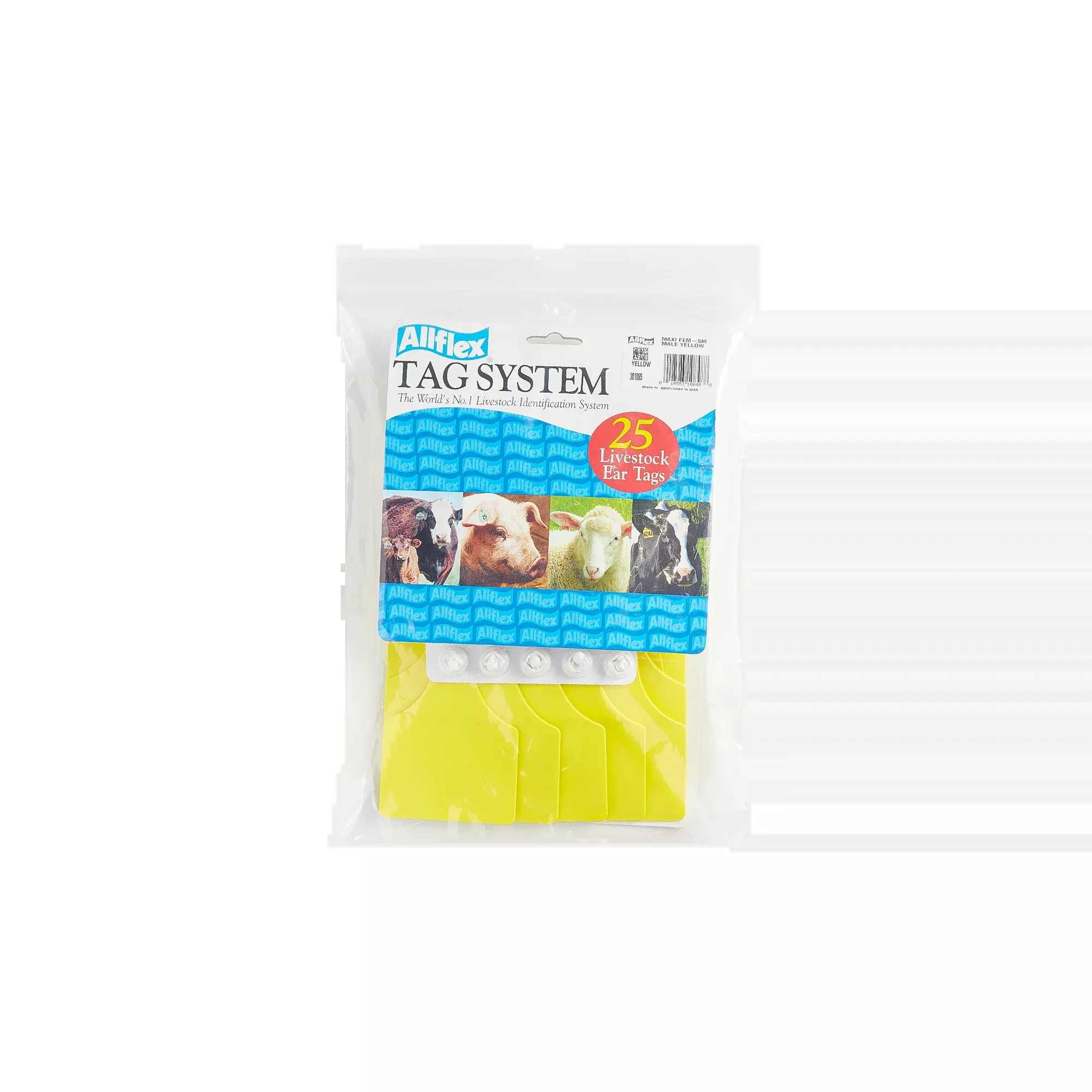 Allflex Blank Maxi Female Tags, Yellow