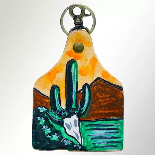 American Darling ADKRM107 Hand Painted Genuine Leather Keyring