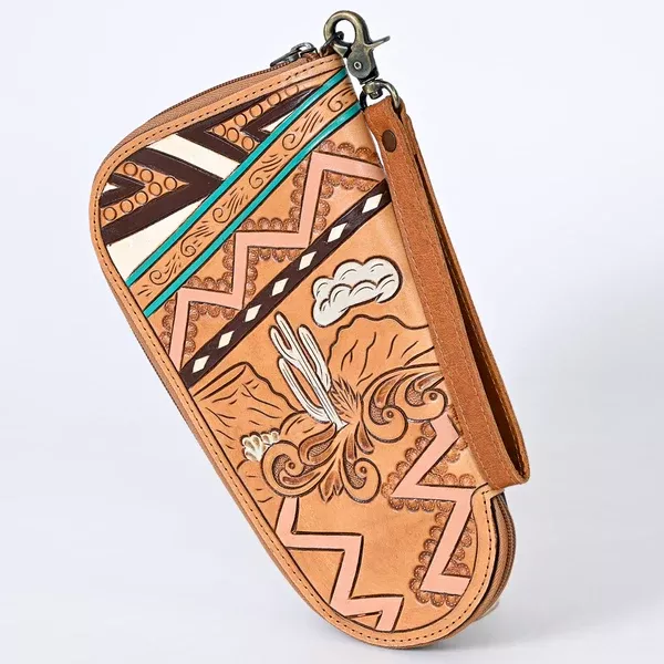 American Darling Gun Case Hand Tooled Genuine Leather Western Cases