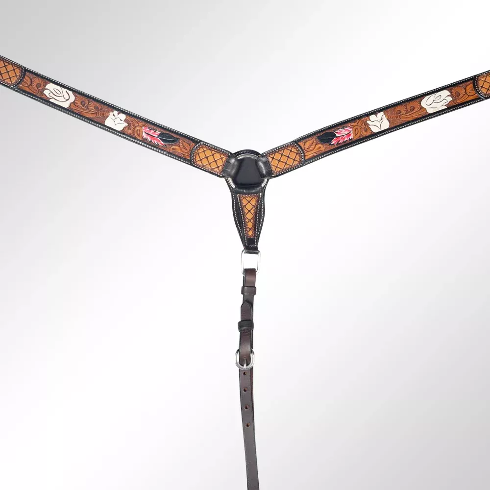 American Darling Western Horse Breast Collar Leather Dark Brown | Genuine