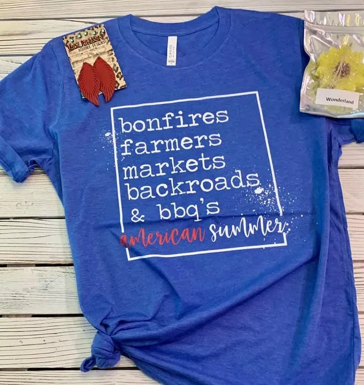 American Summer - Royal Blue Tee