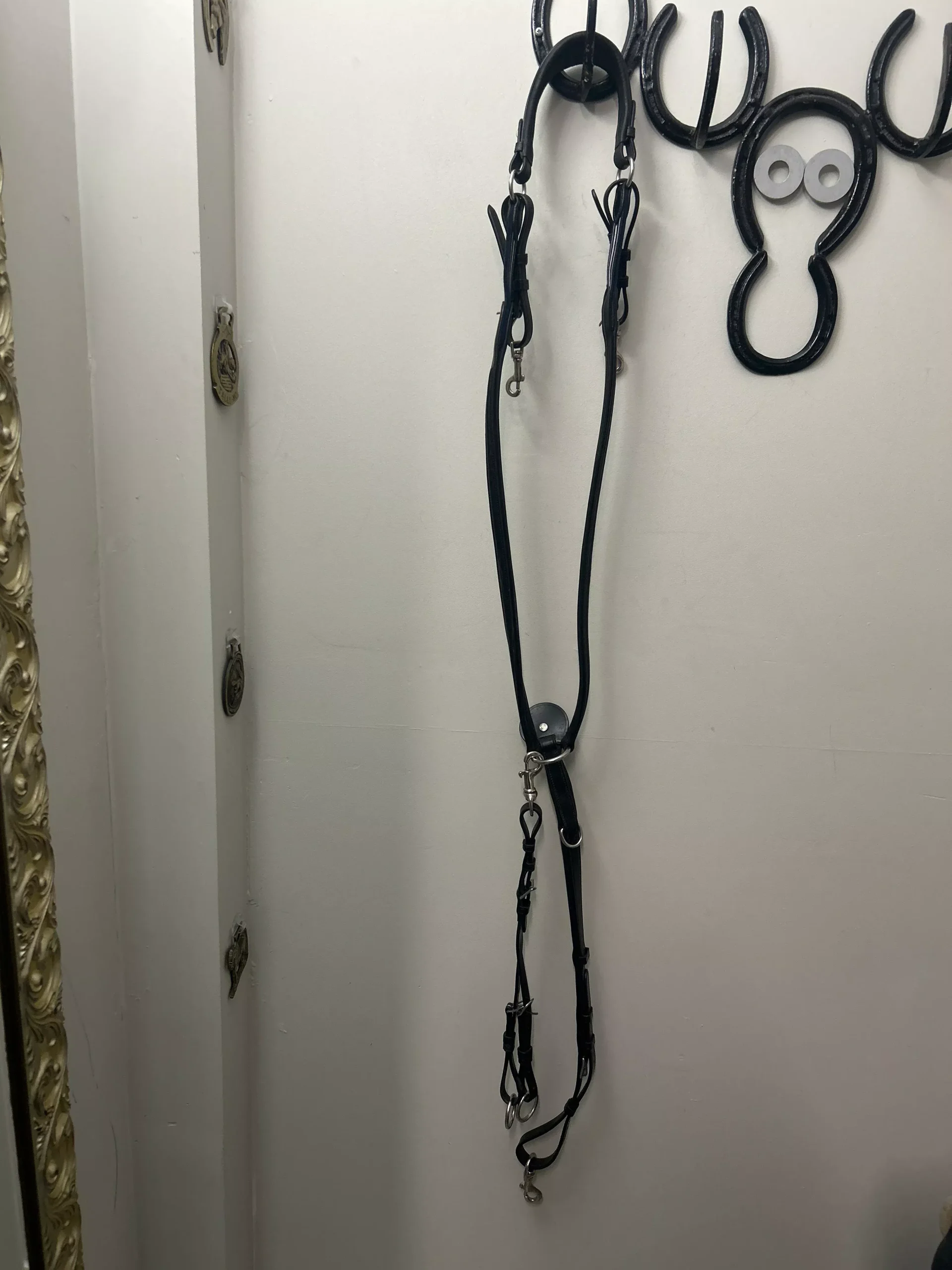 Antares Black Breastplate with Running Martingale