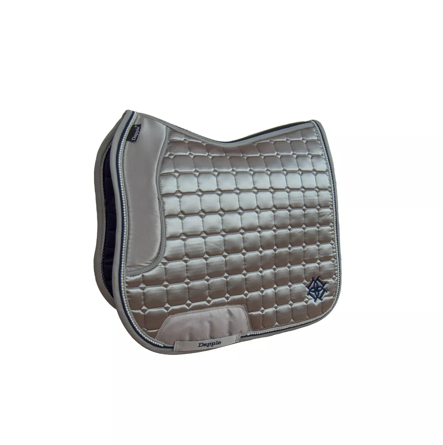 Arctic Silver Diamanté Dressage Saddle Pad