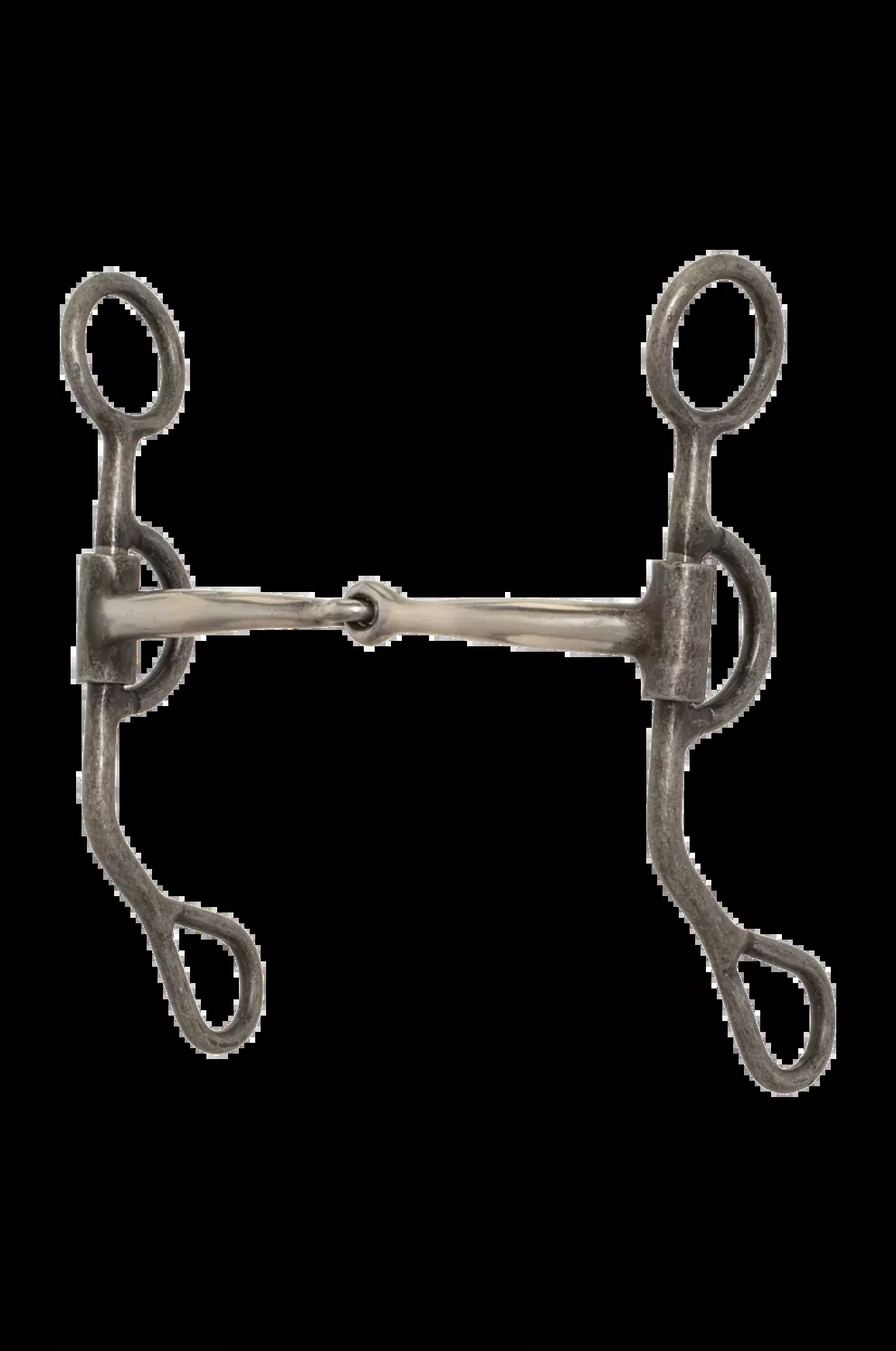 Argentine Horse Bit with 6-1/2" Teardrop Cheeks - Snaffle