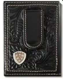 Ariat Bi-Fold Tooled Money Clip Wallet