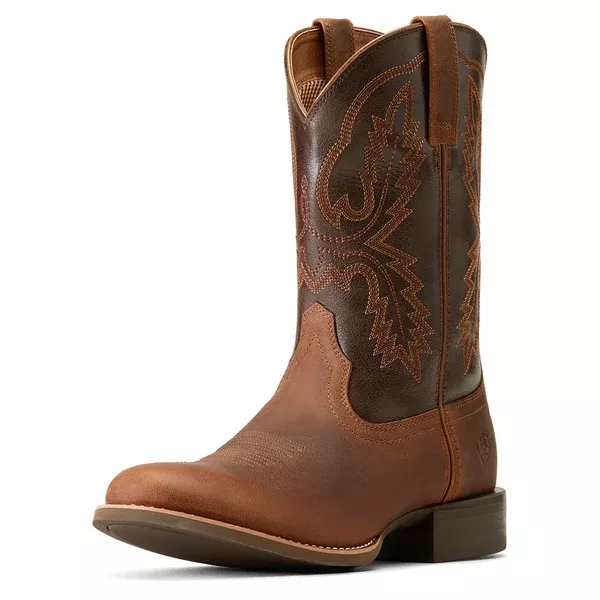 Ariat Mens Western Boot | Port Stratten | SorUSl Crunch / Bitter Brown