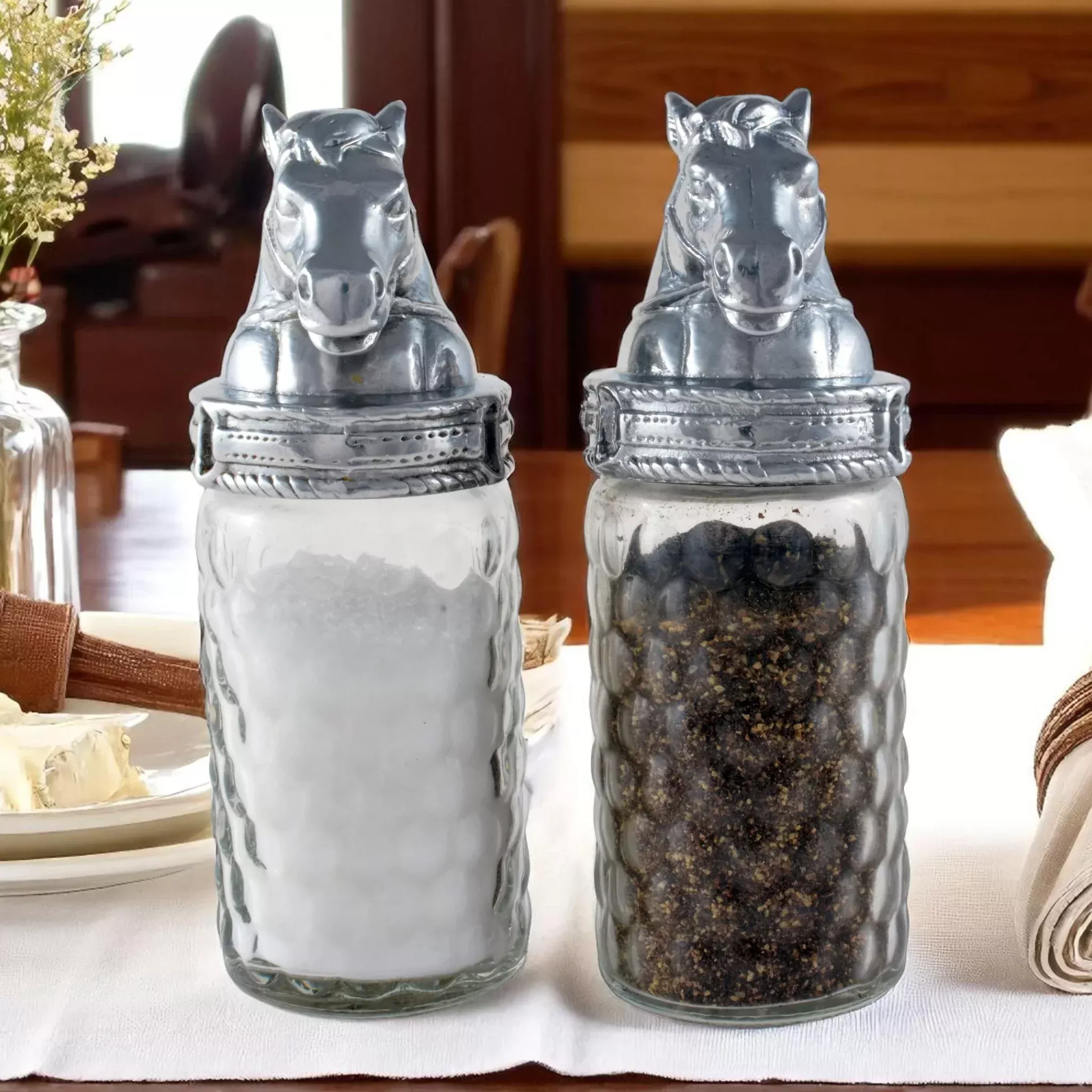 Arthur Court Horse Salt and Pepper Set