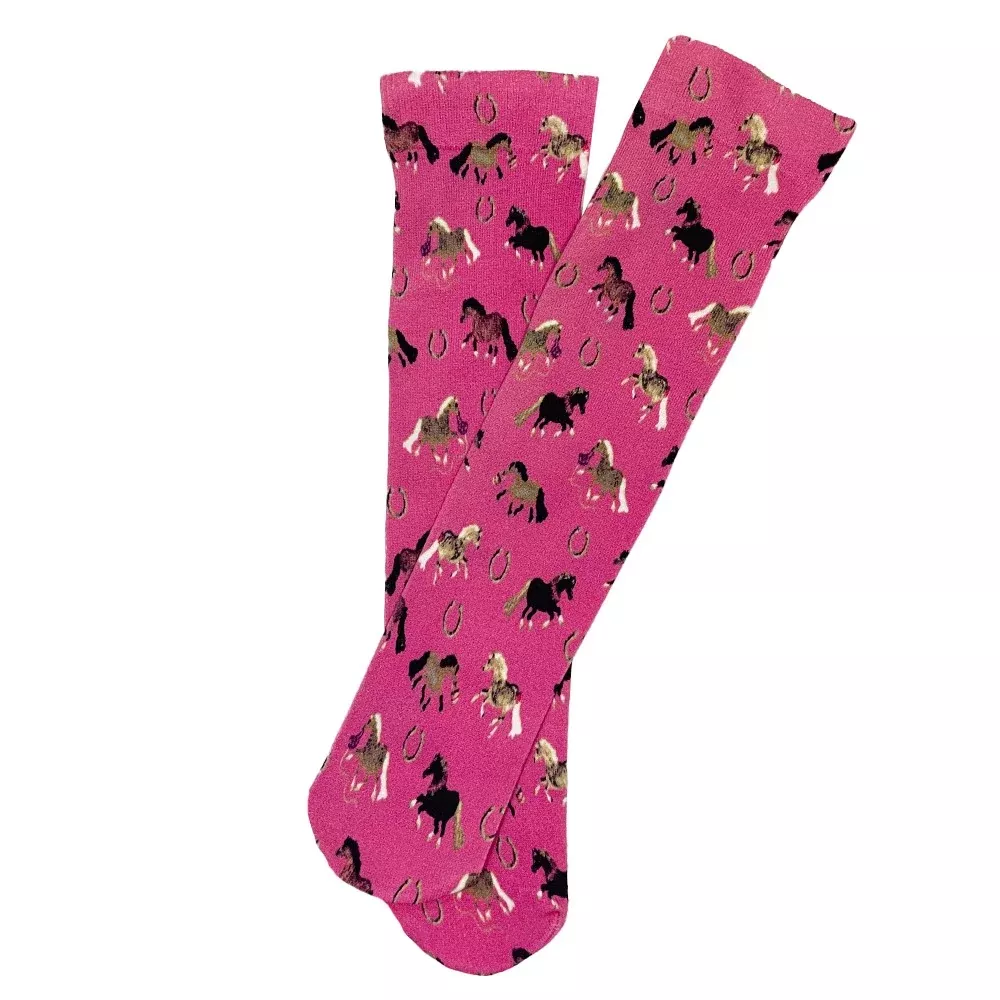 AWST Int'l Children's Lila Puff Ponies Socks