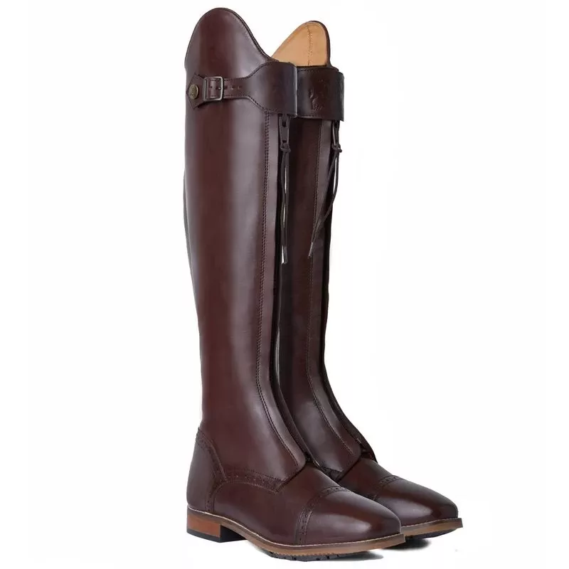 B Vertigo Canopus Front Zip Tall Boots – Dark Brown