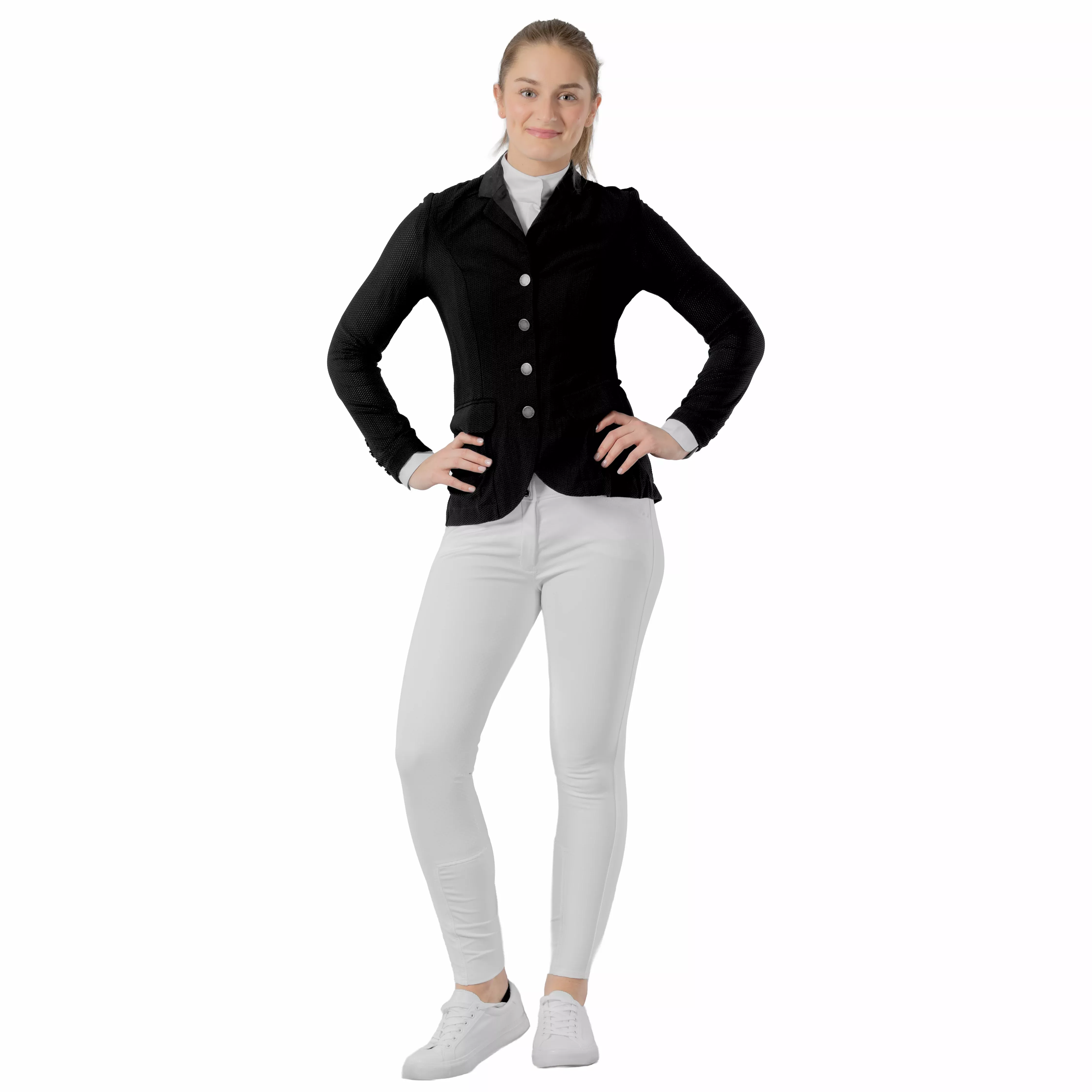 B Vertigo Gabrielle Womens Mesh Show Jacket - Black
