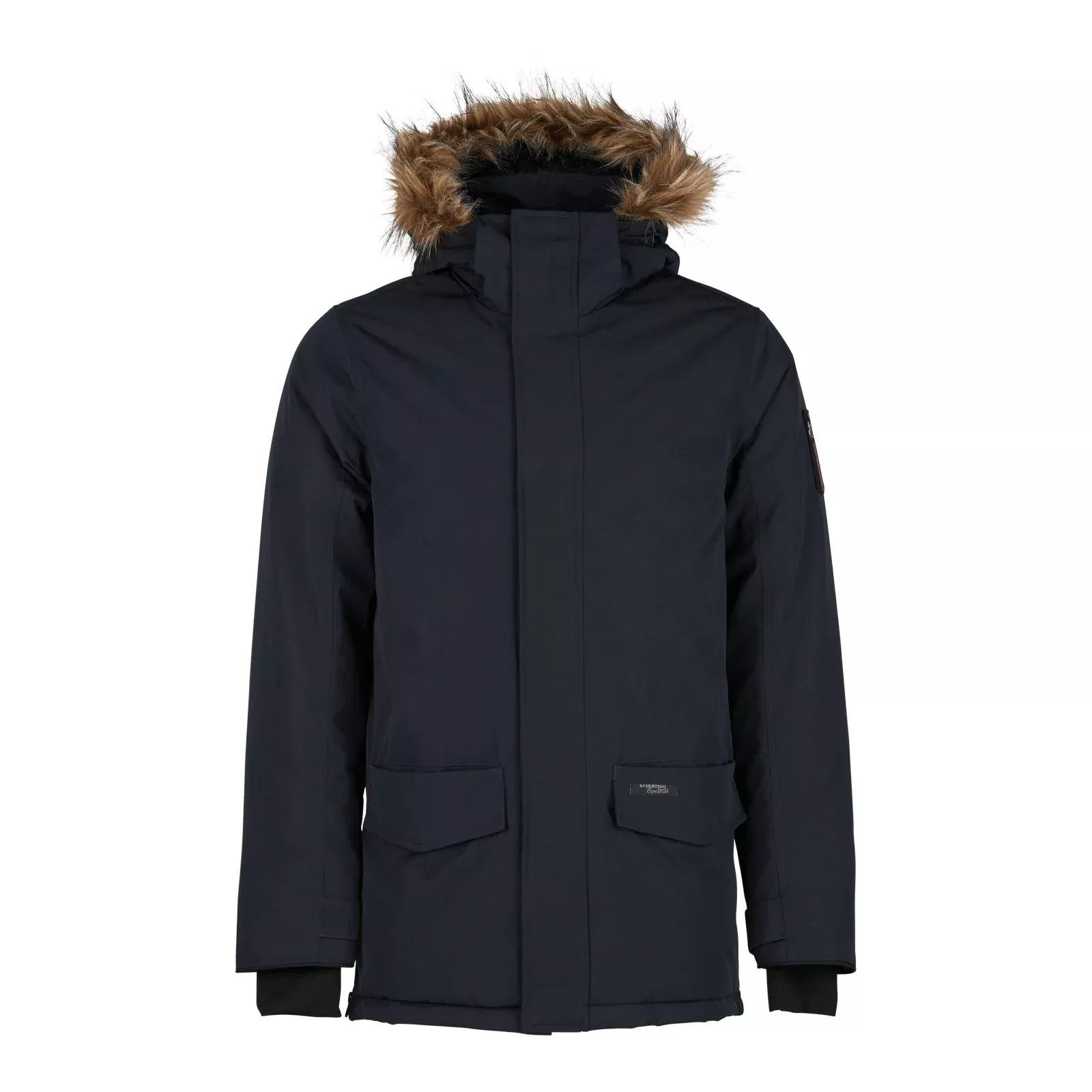 B Vertigo Garren Mens Winter Parka Jacket - Dark Navy