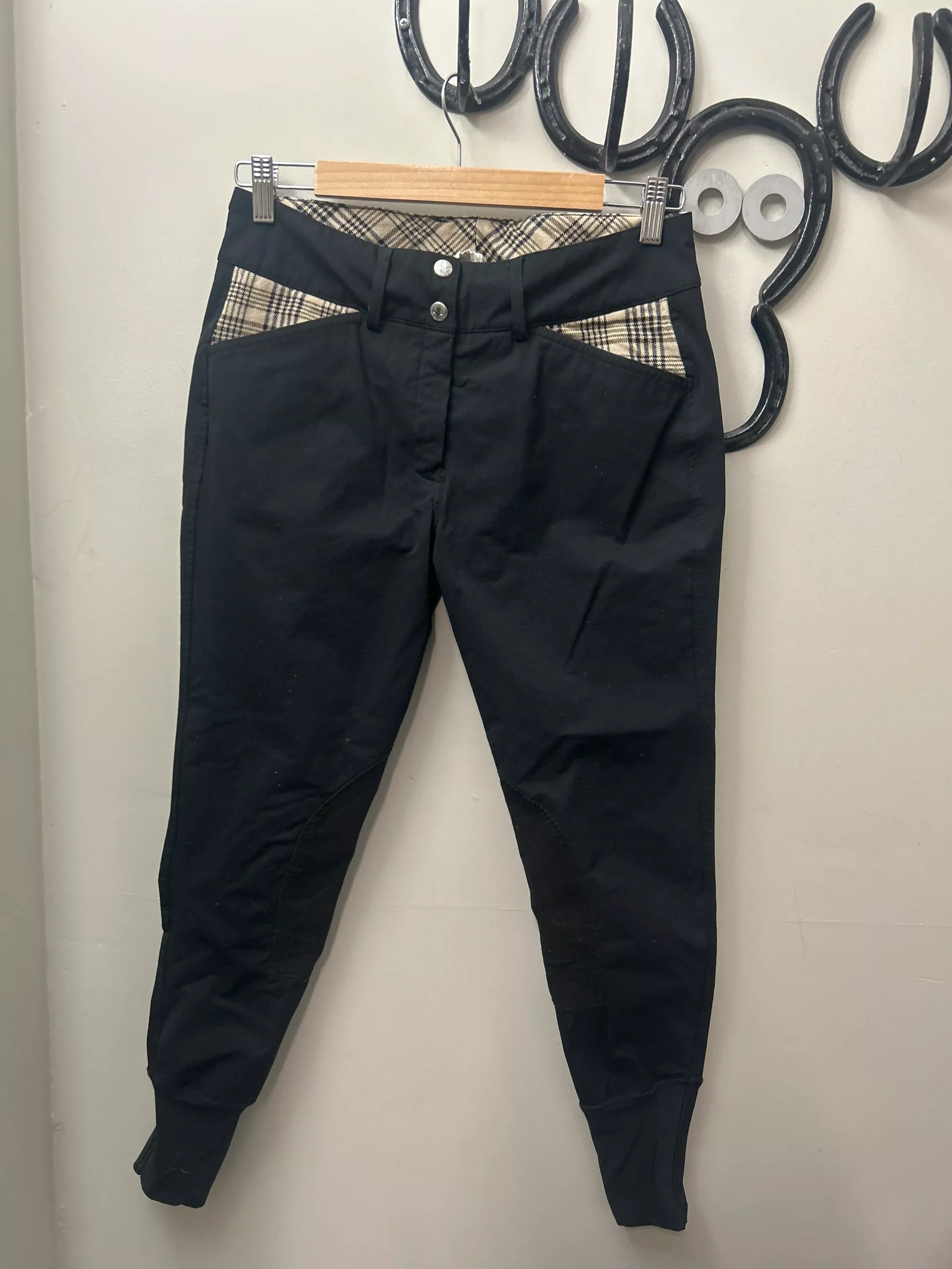 Baker Black Knee Patch Breeches 24