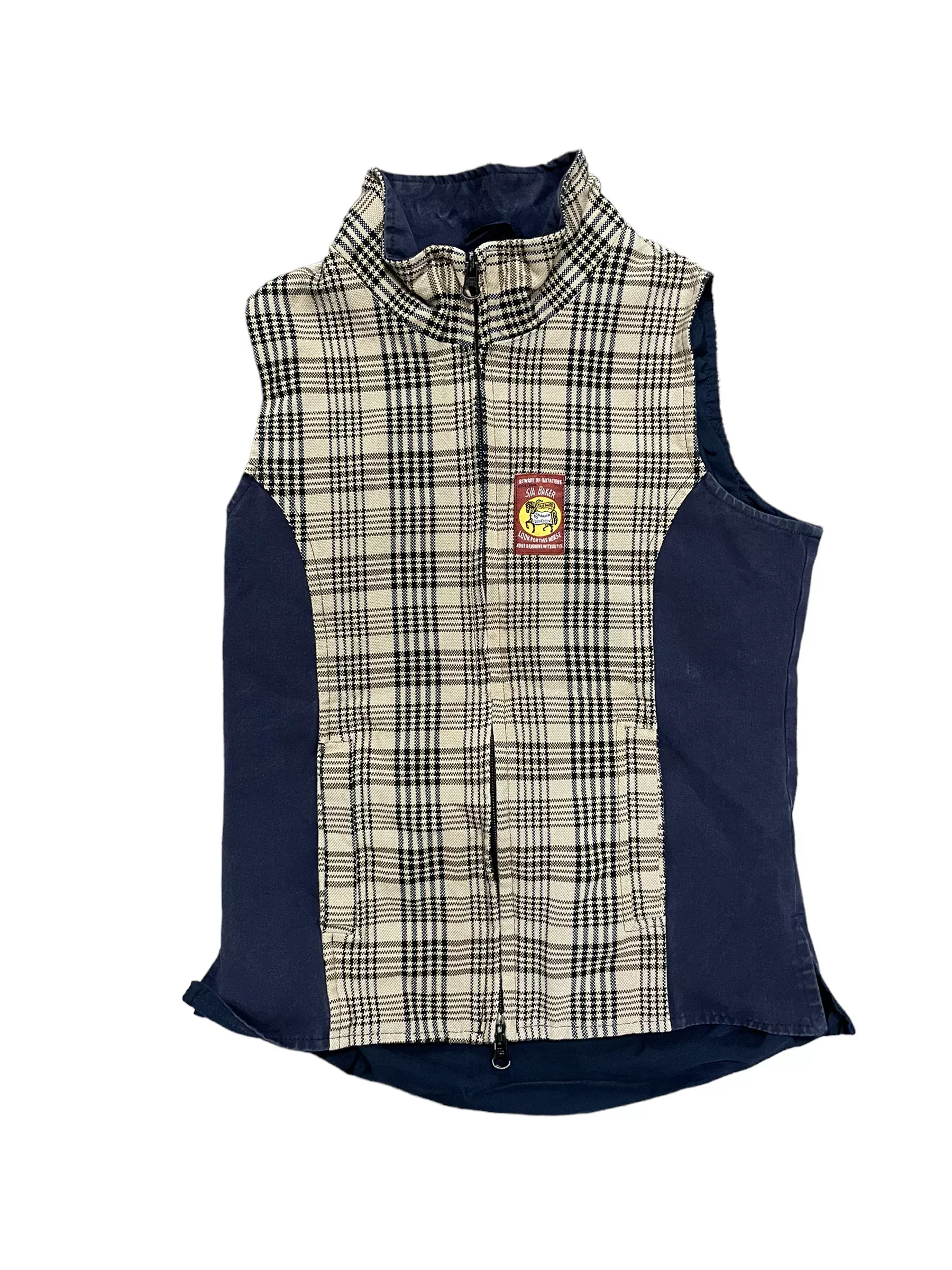 Baker Vest - Navy/Tan Plaid XS - USED