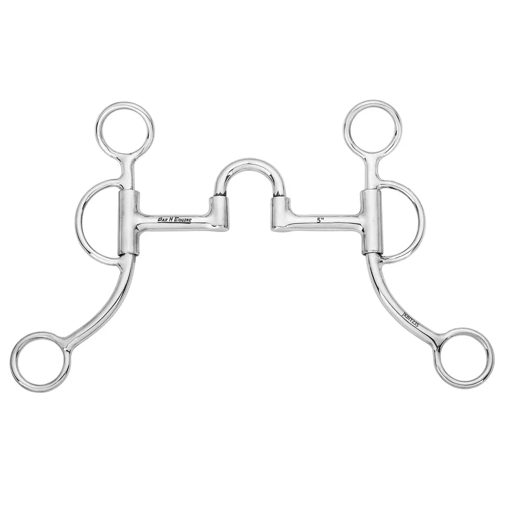 BAR H EQUINE Western Argentine Shank Bit with Correction Mouthpiece