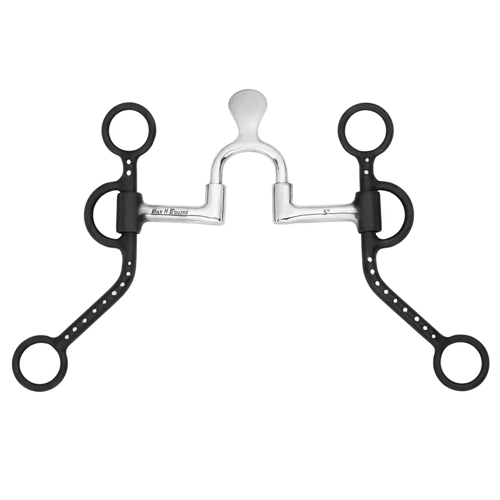 BAR H EQUINE Western Medium Shank Bit with Spade Correction Mouth