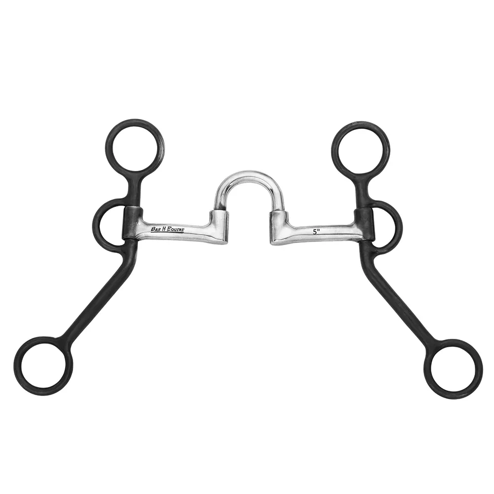 BAR H EQUINE Western Medium Shank Correction Bit with Low Port