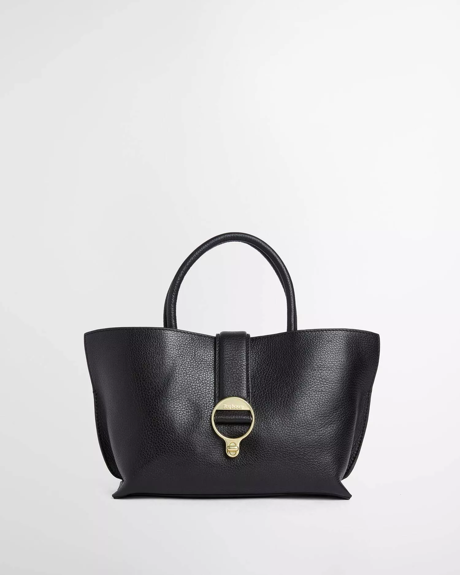 Barbour Alder Mini Leather Tote Bag - black