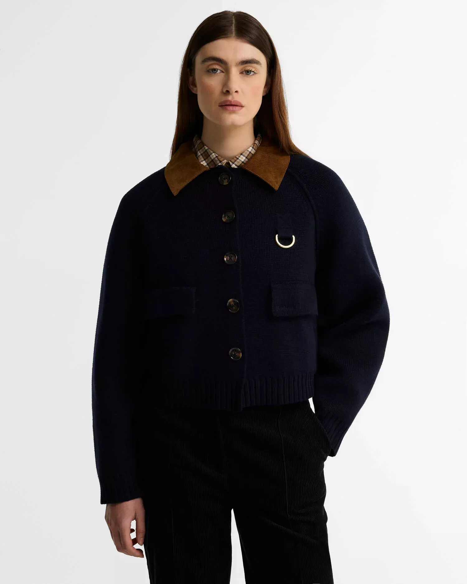 Barbour Alverstone Knitted Cardigan - navy