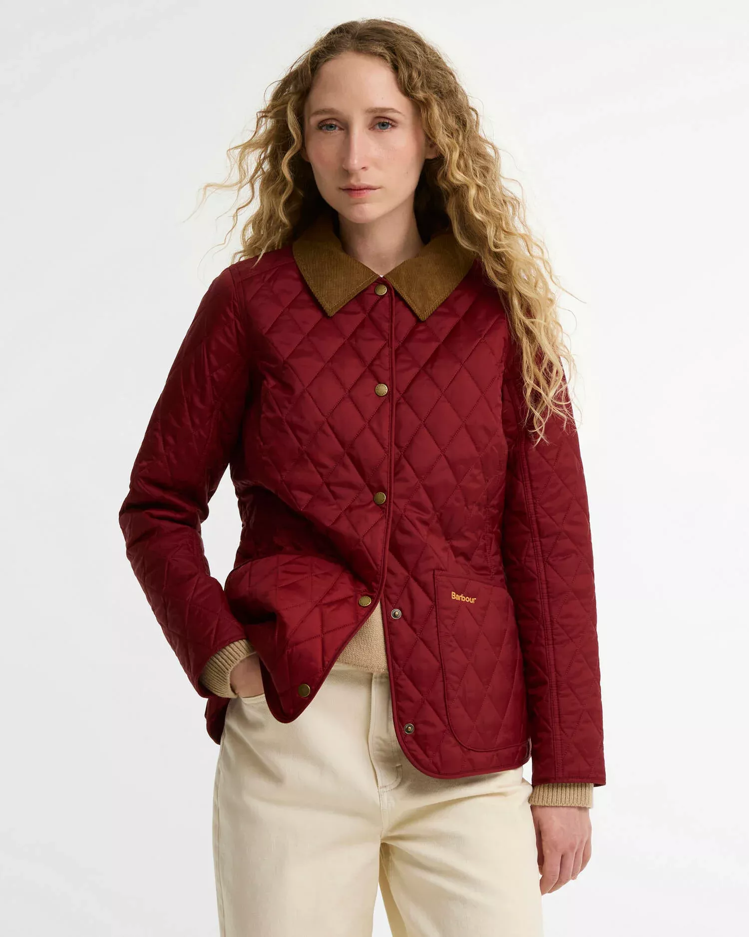 Barbour Annandale Quilted Jacket - Cranberry Red