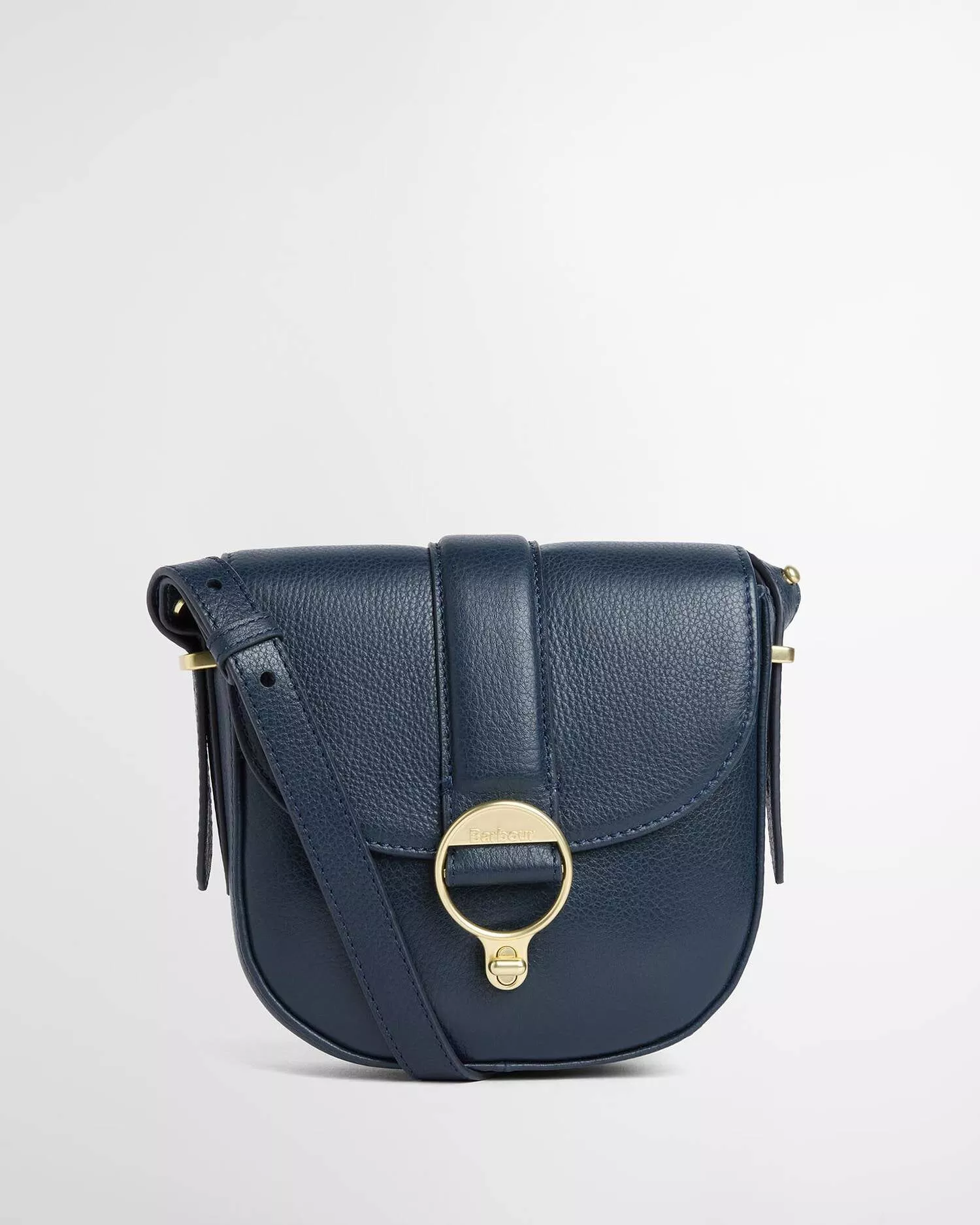 Barbour Elm Leather Crossbody Bag - navy