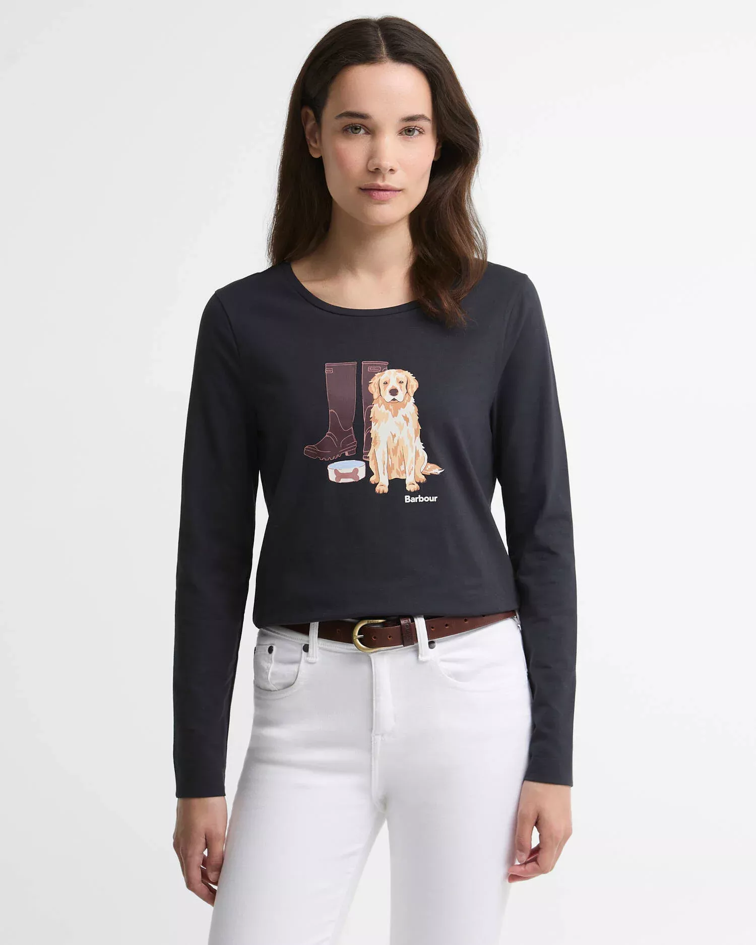 Barbour Hedley Long Sleeve T-Shirt - dark navy
